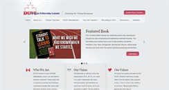 Desktop Screenshot of dovecanada.org